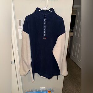 Nautica Blue and White Fleece Jacket